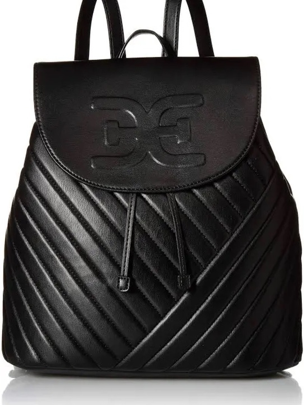Sam Edelman Black Quilted Leather Backpack